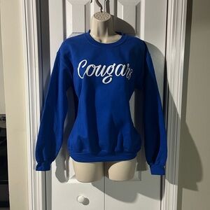 Gildan Heavy Blend Royal Sweatshirt BYU Cougars Size Small